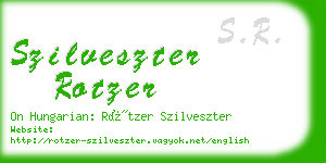 szilveszter rotzer business card